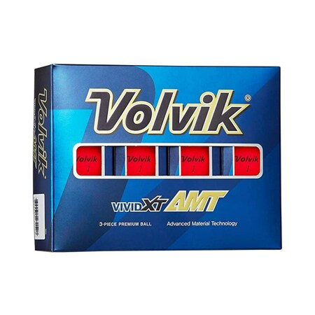 Volvik Vivid XT AMT Golf Balls Matte Red 12pk 9515